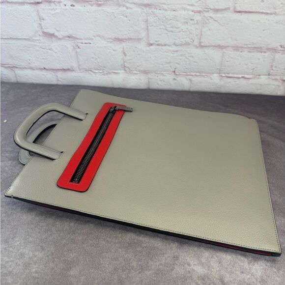 Christian Louboutin Trictrac Portfolio Leather Stud Spike Bag - Picture 6 of 12